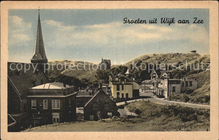 Wijk aan Zee Ortsansicht mit Kirche