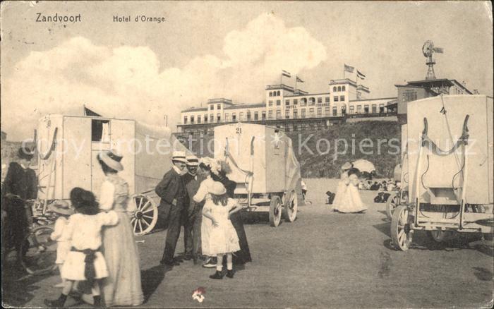 Zandvoort Holland Hotel d Orange Strand Badewagen