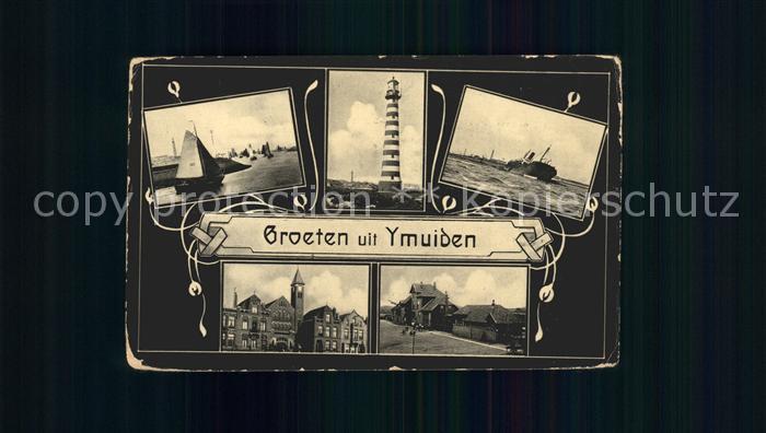 Ijmuiden Schiff Leuchtturm Strassenpartie