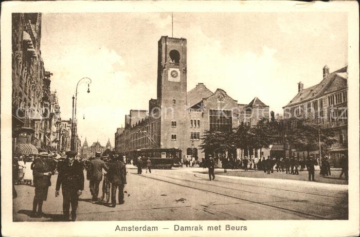 Amsterdam Niederlande Damrak met Beurs