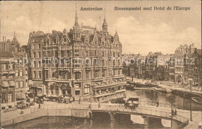 Amsterdam Niederlande Binnenamstel med Hotel de l'Europe