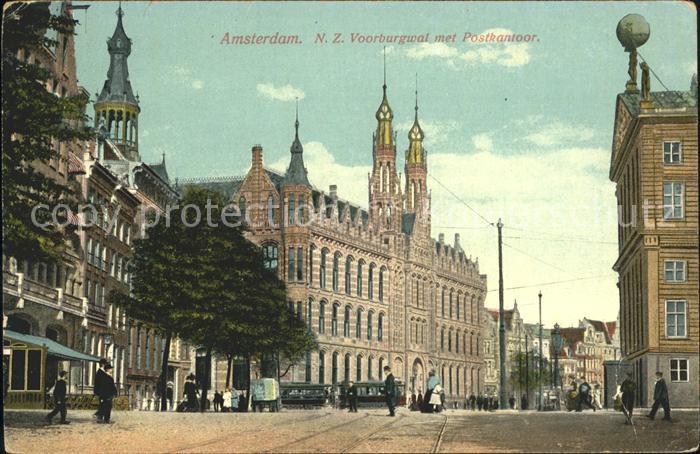 Amsterdam Niederlande Voorburgwal met Postkantoor