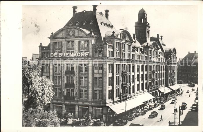 Amsterdam Niederlande Damrak met de Bijenkorf