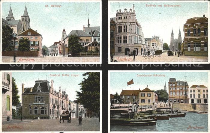 Arnhem St Walburg Kerk Stadhuis Walburgstraat Eusebius Buitensingel Schipbrug