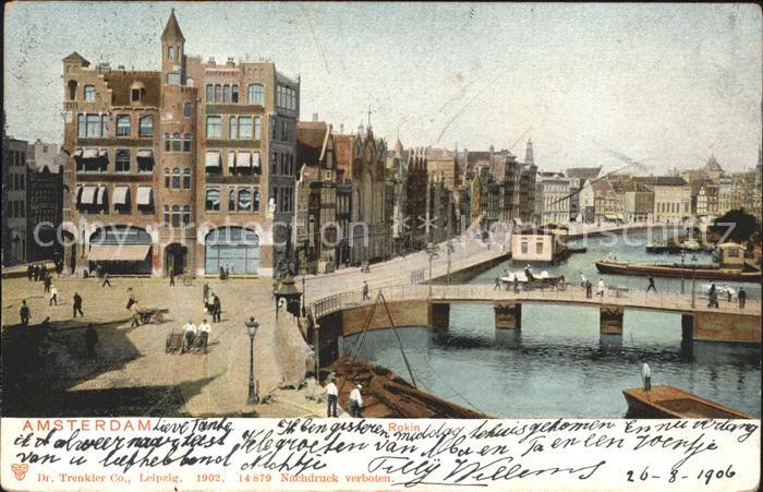Amsterdam Niederlande Rokin Bruecke