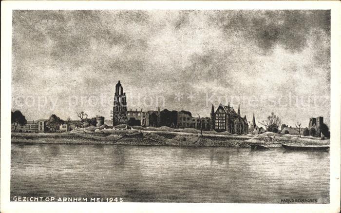 Arnhem Gezicht Mei 1945 Kuenstlerkarte