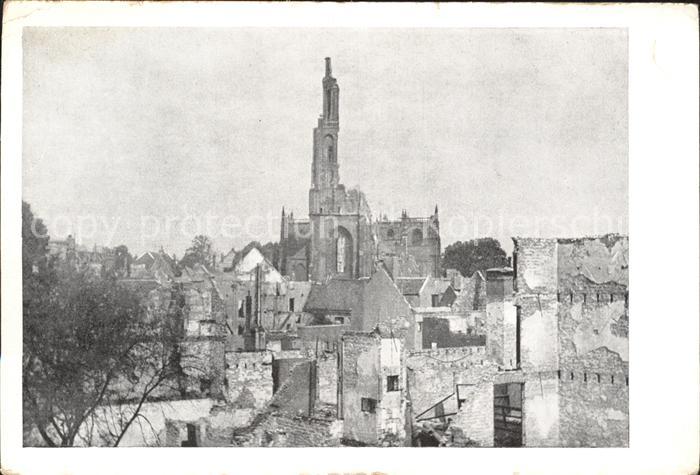 Arnhem Ruinstad Kerk Ruinen Weltkrieg