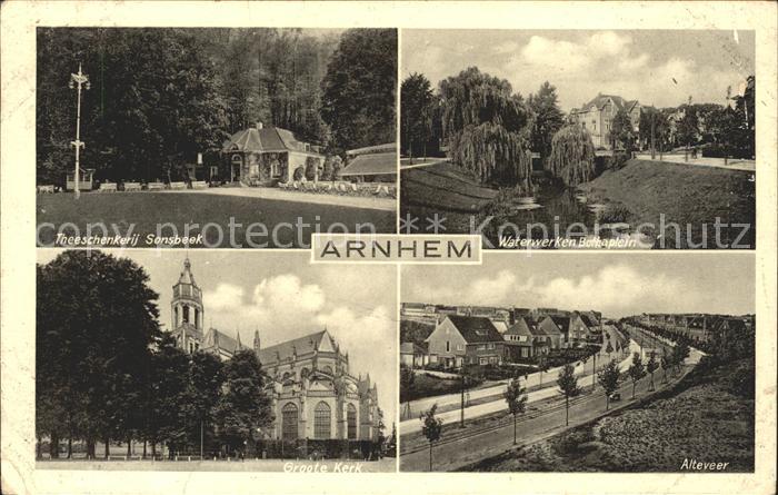 Arnhem Theeschenkerij Park Sonsbeek Waterwerken Alteveer Groote Kerk