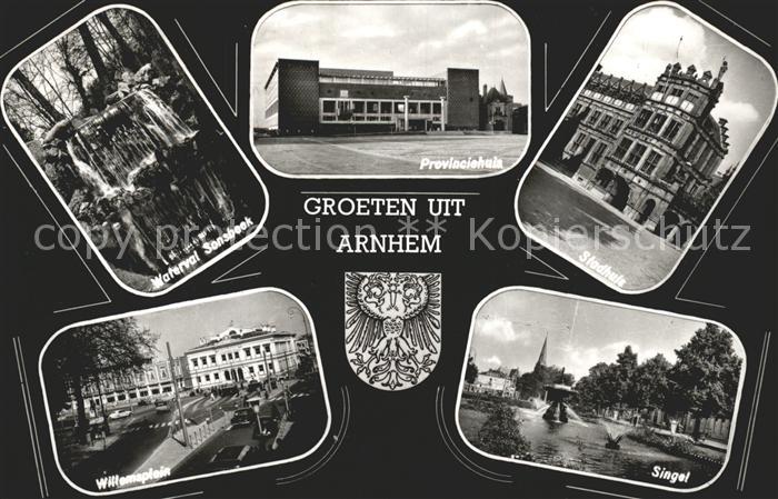 Arnhem Waterval Sonsbeek Provinciehuis Stadhuis Singel Willemsplein Wappen