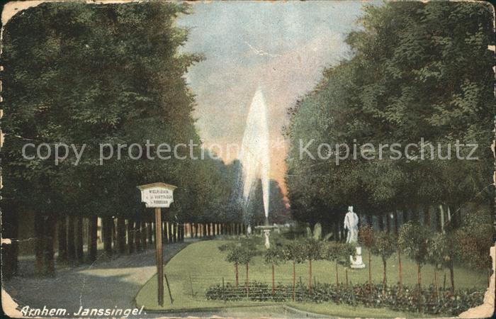 Arnhem Janssingel Denkmal Statue Fontaene
