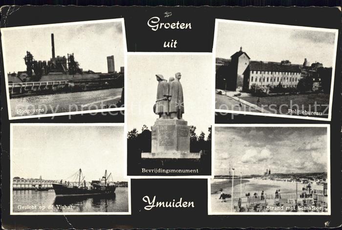 Ijmuiden Hoogovens Politiebureau Vishal Bevrijdingsmonument Strand Semafoor