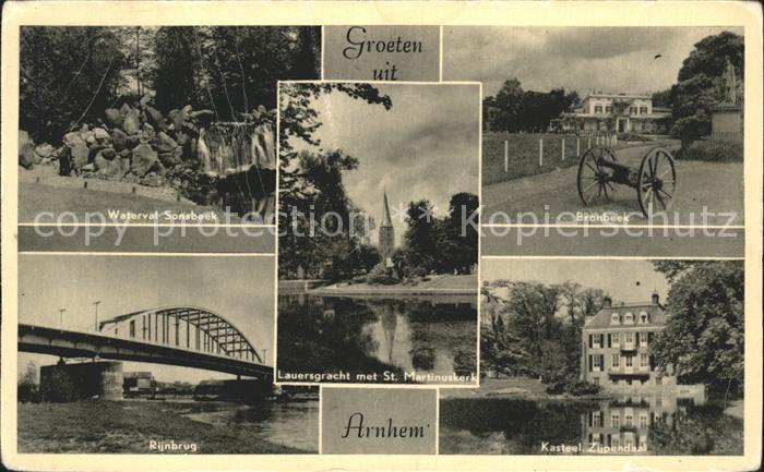 Arnhem Waterval Sonsbeek Bronbeek Kasteel Zijpendaal Lauersgracht Kerk Rijnbrug