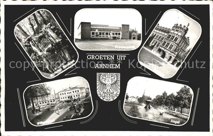 Arnhem Waterval Sonsbeek Provinciehuis Stadhuis Singel Willemsplein Wappen
