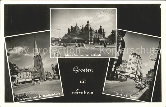 Arnhem Steenstraat St Martinuskerk Musis Sacrum Rotonde Land vd Markt