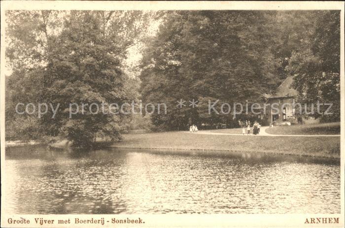 Arnhem Groote Vijver met Boerderij Sonsbeek Park