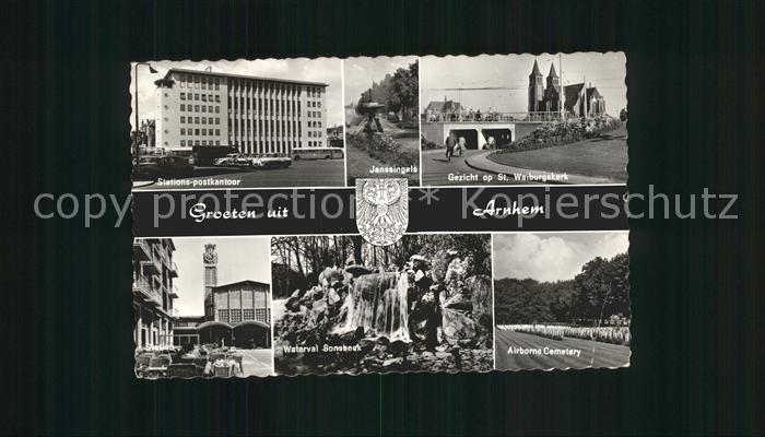 Arnhem Station Postkantoor St Walburgskerk Waterval Sonsbeek Airborne Cemetery W