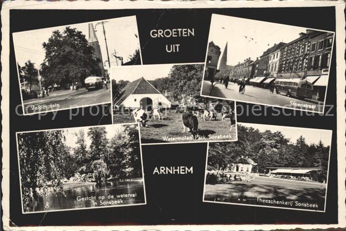 Arnhem Velperplein Steenstraat Theeschenkerij Sonsbeek Park Watermolen Waterval