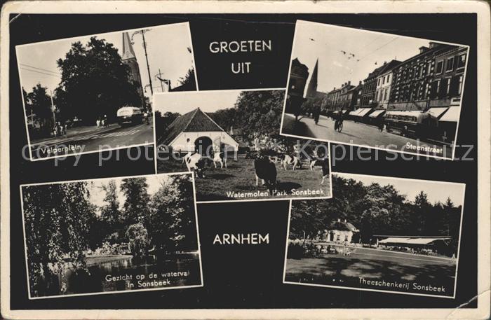 Arnhem Velperplein Steenstraat Theeschenkerij Sonsbeek Park Waterval Watermolen