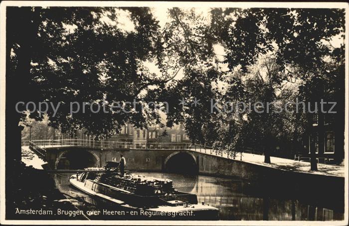 Amsterdam Niederlande Bruggen Heeren Reguliersgracht