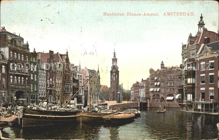 Amsterdam Niederlande Munttoren Binnen Amstel