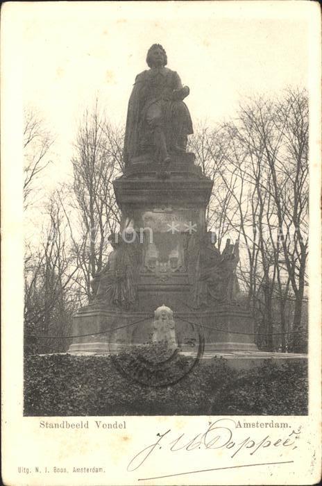 Amsterdam Niederlande Standbeeld Vondel