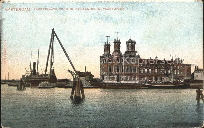 Amsterdam Niederlande Ankerplaats Buitenlandsche Vaartuigen