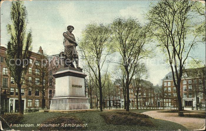 Amsterdam Niederlande Monument Rembrandt