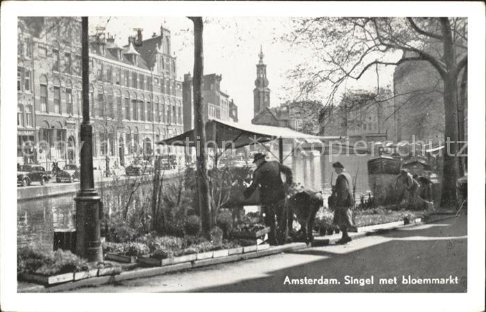 Amsterdam Niederlande Singel bloemmarkt