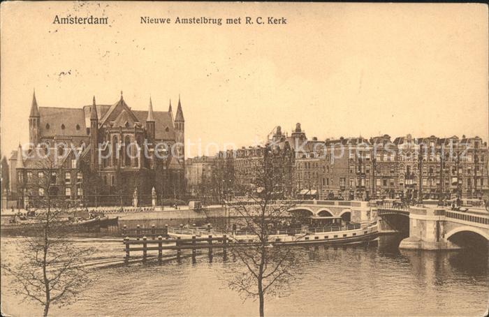 Amsterdam Niederlande Amstelbrug Kerk
