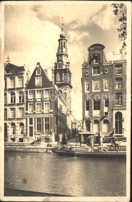 Amsterdam Niederlande Stedeschoontocht Kloveniersburgwal Zuiderkerkstoren