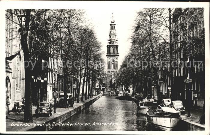 Amsterdam Niederlande Groenburgwal Zuiderkerktoren