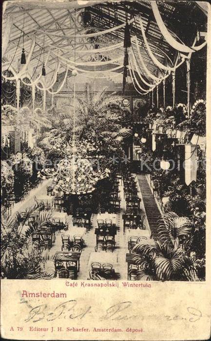 Amsterdam Niederlande Cafe Krasnapolskij Wintertuin