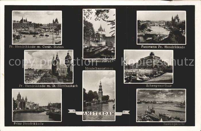 Amsterdam Niederlande Pr Hendrikkade Scheepvaarthuis Schreierstoren