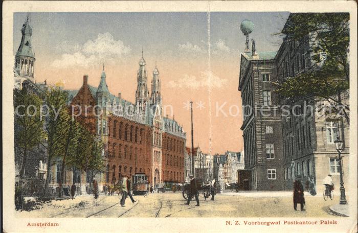 Amsterdam Niederlande Voorburgwal Postkantoor Paleis
