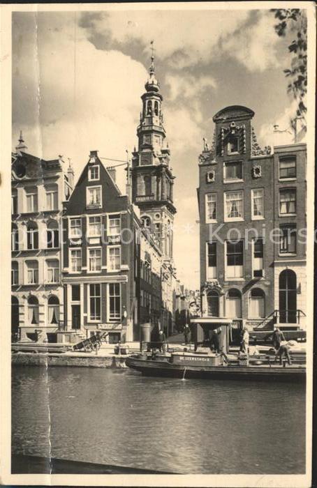 Amsterdam Niederlande Stedeschoontocht Kloveniersburgwal Zuiderkerkstoren