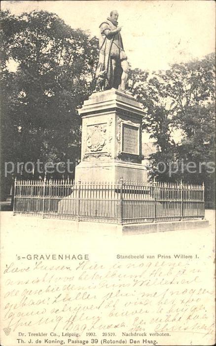 s-Gravenhage Standbeeld van Prins Willem I Denkmal Statue