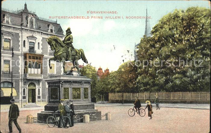 s-Gravenhage Ruiterstandbeeld Prins Willem I Noordeinde