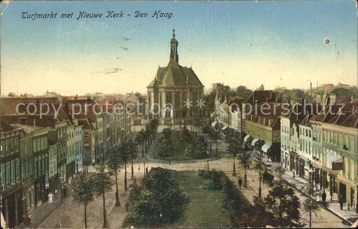 Den Haag Turfmarkt met Nieuwe Kerk