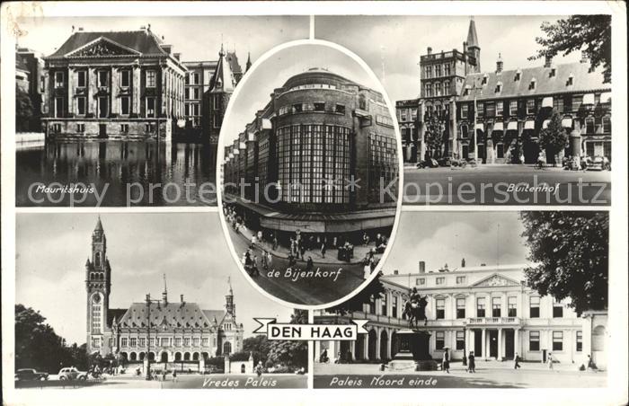 Den Haag Mauritshuis Buitenhof Paleis Noordeinde Bijenkorf Vredespaleis