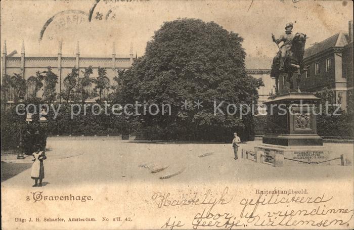 s-Gravenhage Ruiterstandbeeld Prins Willem I
