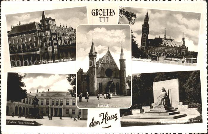 Den Haag Vijverberg Buitenhof Vredespaleis Paleis Noordeinde Binnenhof Monument