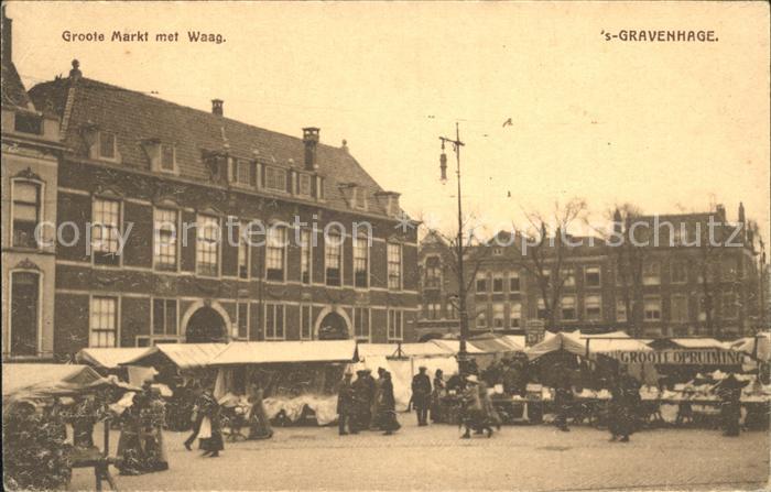 s-Gravenhage Groote Markt met Waag