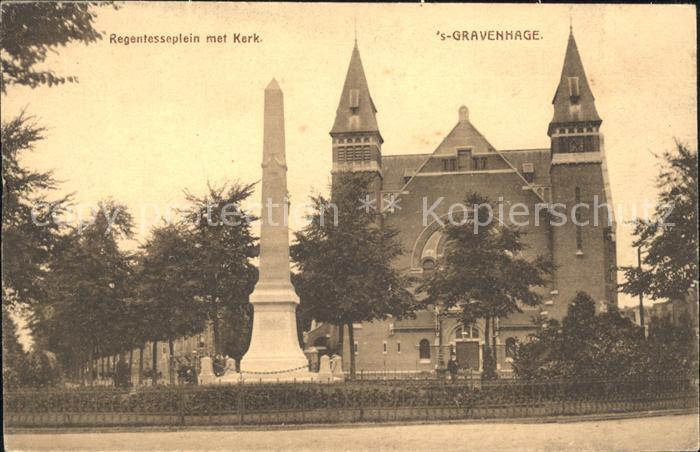 s-Gravenhage Regentesseplein Gedenknaald Kerk