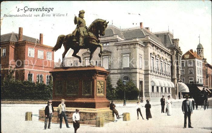 s-Gravenhage Ruiterstandbeeld Prins Willem I
