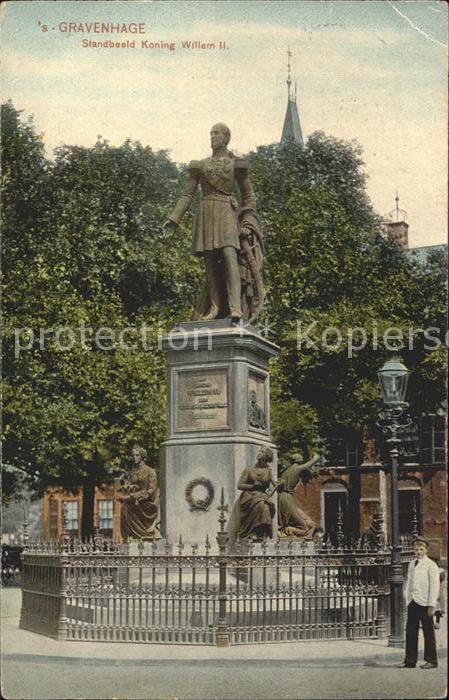 s-Gravenhage Standbeeld Koning Willem II Statue Denkmal