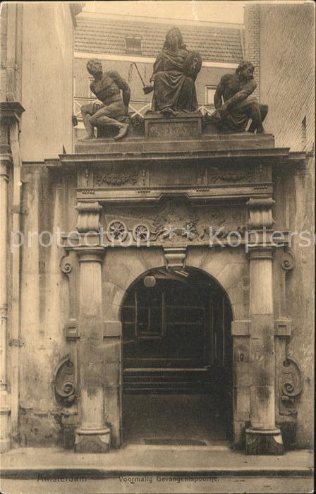 Amsterdam Niederlande Voormalig Gevangenpoortje Skulptur