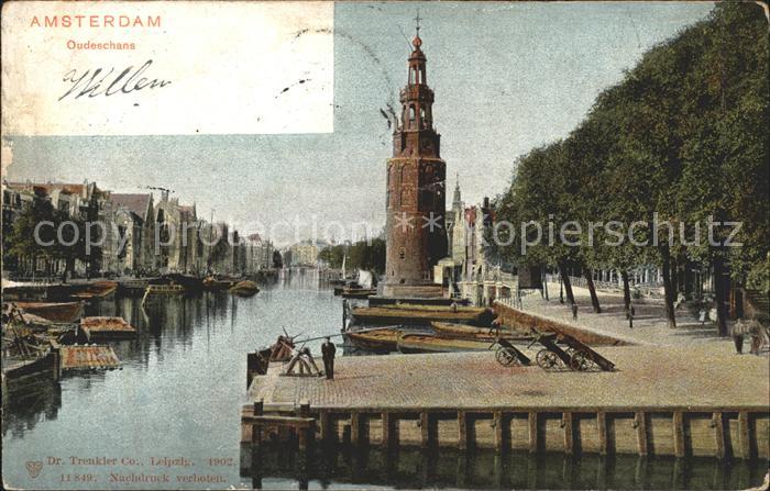 Amsterdam Niederlande Oudeschans Kanal