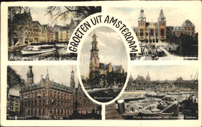 Amsterdam Niederlande Voorburgwal Museum Prins Hendrikkade Station Westertoren P