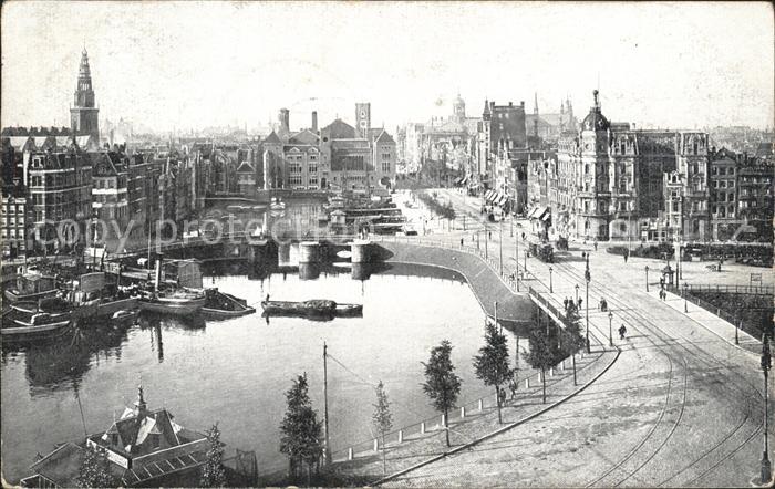 Amsterdam Niederlande Panorama van af het Central Station