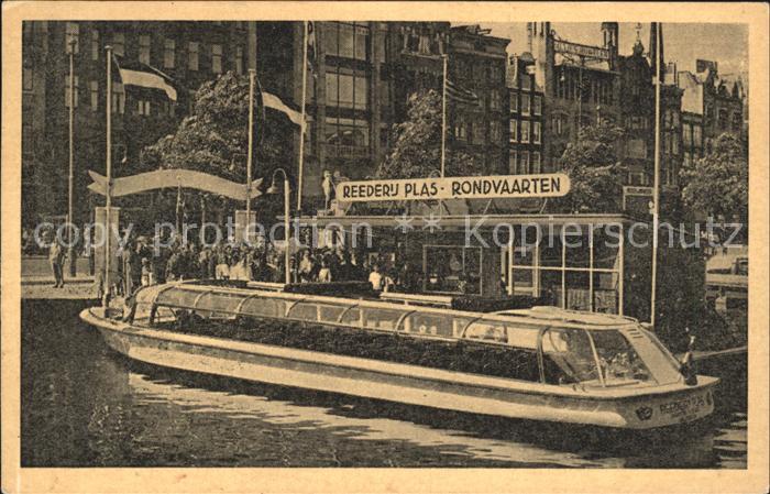 Amsterdam Niederlande Reederij Plas Roondvaarten Rundfahrten Ausflugsboot